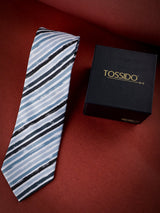 Multicolor Stripe Printed Necktie - TOSSIDO