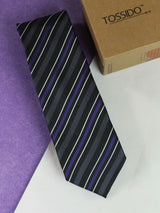 Multicolor Stripe Woven Necktie - TOSSIDO