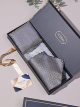 Multicolour Micro Floral Woven Ascot & Pocket Square - TOSSIDO