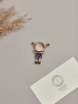 Multicolour Watermelon Girl Brooch