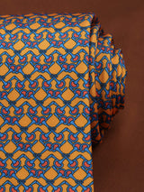 Mustard Abstract Printed Necktie - TOSSIDO