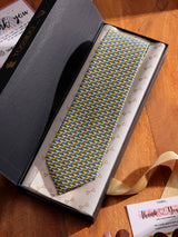 Mustard Cars Printed Necktie - TOSSIDO