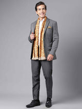 Mustard Paisley Stole & Pocket Square Set - TOSSIDO