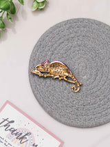 Mystic Rainbow Chameleon Brooch