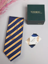 Navy & Gold Stripe Necktie