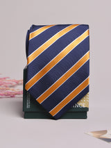 Navy & Gold Stripe Necktie