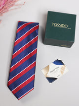 Navy & Red Stripe Necktie