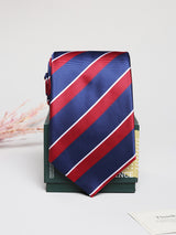 Navy & Red Stripe Necktie