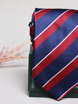 Navy & Red Stripe Necktie