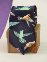 Navy Birdy Necktie - TOSSIDO
