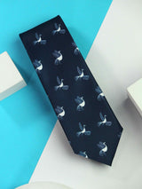 Navy Blue Bird Necktie - TOSSIDO