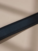 Navy Blue Burnished Leather Belt