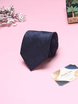 Navy Blue Geometric Broad + Long Necktie - TOSSIDO