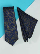 Navy Blue Necktie & Pocket Square Giftset - TOSSIDO