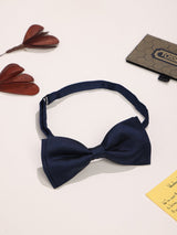 Navy Blue Satin Poly Bow Tie - TOSSIDO
