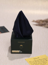 Navy Blue Solid Pocket Square - TOSSIDO