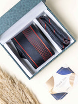 Navy Dotted Necktie Gift - set - TOSSIDO