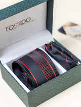 Navy Dotted Necktie Gift - set - TOSSIDO