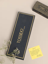 Navy Floral Woven Ascot & Pocket Square Set - TOSSIDO