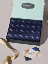 Navy Horse Performance Silk™ Pocket Square - TOSSIDO