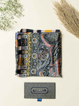 Navy Paisley Printed Satin Neckerchief - TOSSIDO