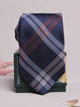 Navy Plaid Necktie - TOSSIDO