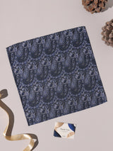 Navy & Silver Paisley Performance Silk™ Pocket Square - TOSSIDO