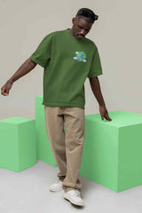 No Space For Waste White Oversized Tee - TOSSIDO