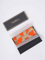 Orange Abstract Printed Stole - TOSSIDO