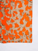 Orange Abstract Printed Stole - TOSSIDO