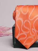 Orange Abstract Swirl Necktie