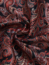 Orange & Black Paisley Pocket Square - TOSSIDO