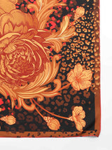 Orange Floral Scarf & Scarf Bag Set - TOSSIDO