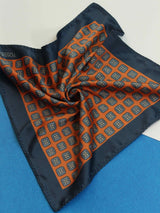 Orange Geometric Pocket Square - TOSSIDO