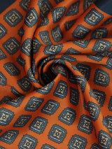 Orange Geometric Pocket Square - TOSSIDO