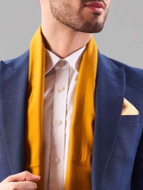 Orange Geometric Reversible Stole & Pocket Square Set - TOSSIDO