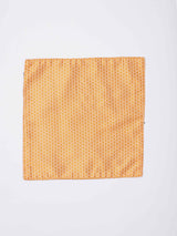 Orange Geometric Reversible Stole & Pocket Square Set - TOSSIDO