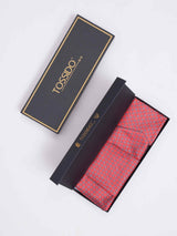 Orange Geometric Woven Cravat & Pocket Square Set - TOSSIDO