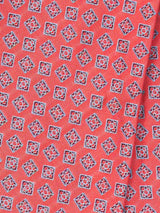 Orange Geometric Woven Cravat & Pocket Square Set - TOSSIDO