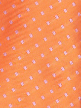 Orange Geometric Woven Cravat & Pocket Square Set - TOSSIDO