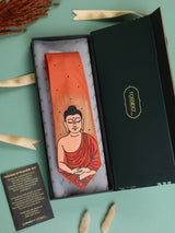 Orange Hand - Painted Woven Necktie - Buddha - TOSSIDO