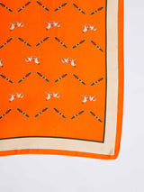 Orange Horse & Belt Printed Stole - TOSSIDO