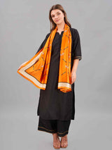 Orange Horse & Belt Printed Stole - TOSSIDO