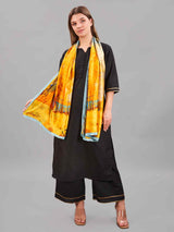 Orange Landscape Printed Stole - TOSSIDO