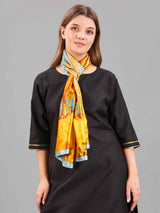 Orange Landscape Printed Stole - TOSSIDO