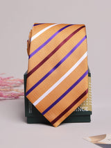 Orange Multi Stripe Necktie - TOSSIDO