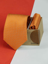 Orange Necktie & Pocket Square Giftset - TOSSIDO