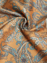 Orange Paisley Pocket Square - TOSSIDO