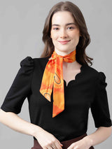 Orange Paisley Scarf & Scarf Bag Set - TOSSIDO