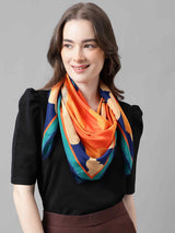 Orange Paisley Scarf & Scarf Bag Set - TOSSIDO